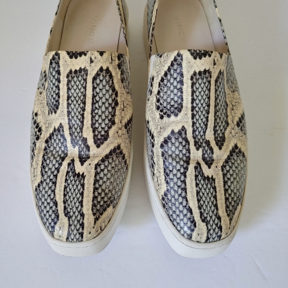Vince Saxon 2 Slip On Platform Sneakers Shoes Snakeskin Size 8 - Picture 10 of 16